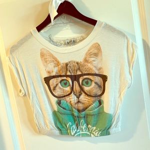 Charlotte Russe cat crop top